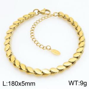 Stainless steel gold-plated bracelet - KB211252-ZJZL