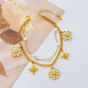 Stainless Steel Gold-plating Bracelet - KB211273-SXSJ