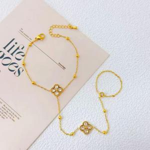 Stainless Steel Gold-plating Bracelet - KB211279-SXSJ