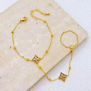 Stainless Steel Gold-plating Bracelet - KB211280-SXSJ