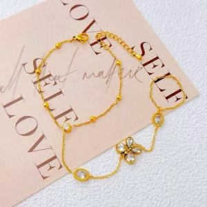Stainless Steel Gold-plating Bracelet - KB211281-SXSJ