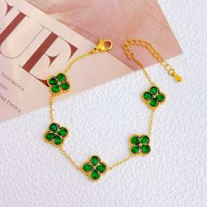 Stainless Steel Gold-plating Bracelet - KB211284-SXSJ