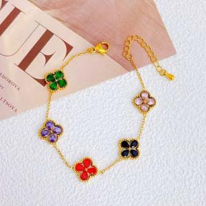 Stainless Steel Gold-plating Bracelet - KB211285-SXSJ