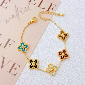 Stainless Steel Gold-plating Bracelet - KB211286-SXSJ