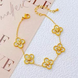 Stainless Steel Gold-plating Bracelet - KB211287-SXSJ