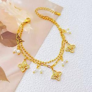 Stainless Steel Gold-plating Bracelet - KB211290-SXSJ