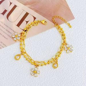 Stainless Steel Gold-plating Bracelet - KB211291-SXSJ
