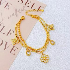 Stainless Steel Gold-plating Bracelet - KB211292-SXSJ