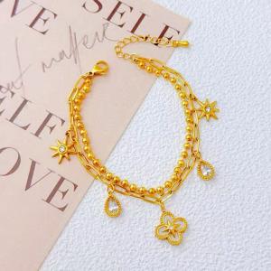 Stainless Steel Gold-plating Bracelet - KB211293-SXSJ