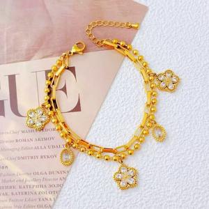 Stainless Steel Gold-plating Bracelet - KB211299-SXSJ