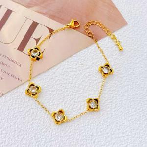 Stainless Steel Gold-plating Bracelet - KB211302-SXSJ