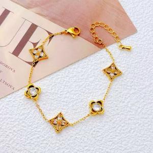 Stainless Steel Gold-plating Bracelet - KB211303-SXSJ