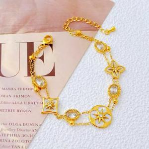 Stainless Steel Gold-plating Bracelet - KB211317-SXSJ