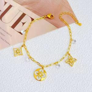 Stainless Steel Gold-plating Bracelet - KB211320-SXSJ