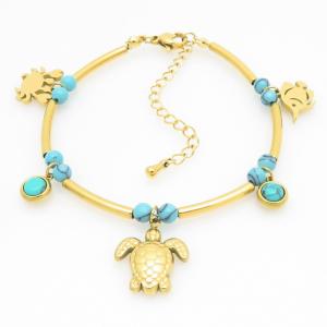 Stainless Steel Gold-plating Bracelet - KB211348-HM