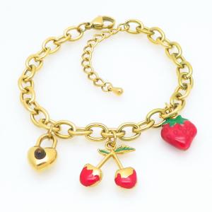 Stainless Steel Gold-plating Bracelet - KB211350-HM