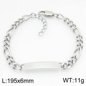 Stainless steel bracelet factory direct supply hot selling simple smooth curved bracelet - KB211379-KFC
