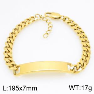 Stainless steel bracelet factory direct supply hot selling simple smooth curved bracelet - KB211380-KFC