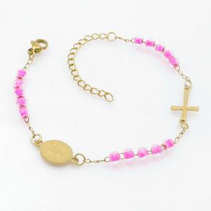 Stainless Rosary Bracelet - KB211528-NJ