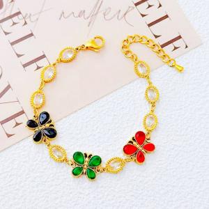 Stainless Steel Stone Bracelet - KB211633-SXSJ