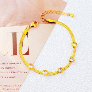 Stainless Steel Stone Bracelet - KB211639-SXSJ