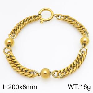 Stainless Steel Gold-plating Bracelet - KB211688-Z