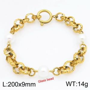 Stainless Steel Gold-plating Bracelet - KB211690-Z