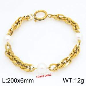 Stainless Steel Gold-plating Bracelet - KB211694-Z
