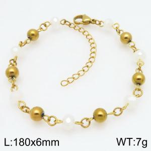Stainless Steel Gold-plating Bracelet - KB211706-Z