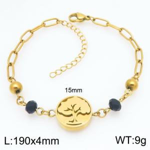 Stainless Steel Gold-plating Bracelet - KB211712-Z