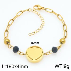 Stainless Steel Gold-plating Bracelet - KB211714-Z