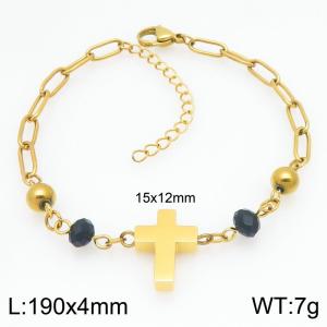Stainless Steel Gold-plating Bracelet - KB211718-Z