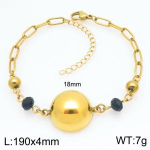 Stainless Steel Gold-plating Bracelet - KB211722-Z