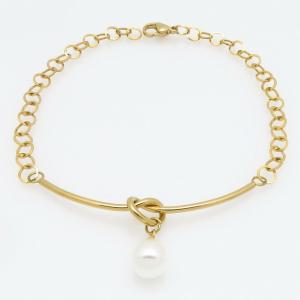 Stainless Steel Gold-plating Bracelet - KB211829-MN