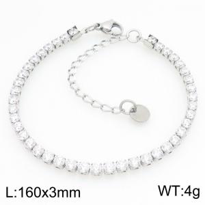 Stainless Steel Stone Bracelet - KB211870-GSD