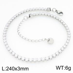 Stainless Steel Stone Bracelet - KB211874-GSD