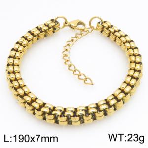 Stainless Steel Gold-plating Bracelet - KB211891-ZJZL