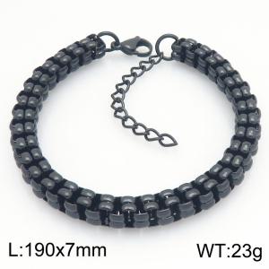 Stainless Steel Black-plating Bracelet - KB211892-ZJZL