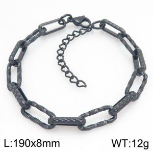 Stainless Steel Black-plating Bracelet - KB211895-ZJZL