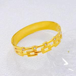 Stainless Steel Gold-plating Bangle - KB211900-SXSJ