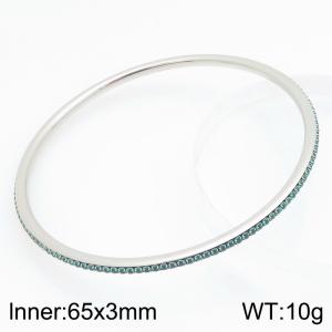 Stainless Steel Stone Bangle - KB211921-GC