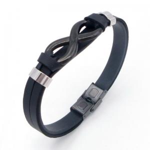 Stainless Steel Leather Bracelet - KB211945-CX