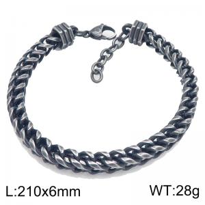 SS Oxidized Bracelet - KB212150-KFC