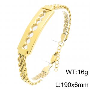 Stainless Steel Gold-plating Bracelet - KB212465-KFC