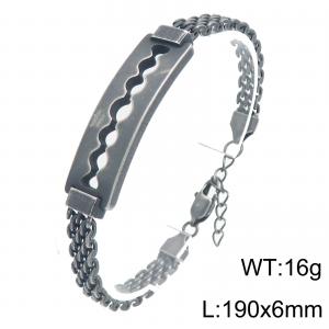 SS Oxidized Bracelet - KB212467-KFC