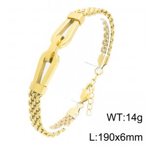 Stainless Steel Gold-plating Bracelet - KB212470-KFC