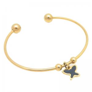 Stainless Steel Gold-plating Bangle - KB212535-TLA