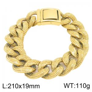 Stainless Steel Gold-plating Bracelet - KB212545-KJX