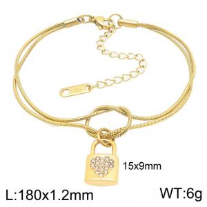 Stainless Steel Stone Bracelet - KB212690-Z