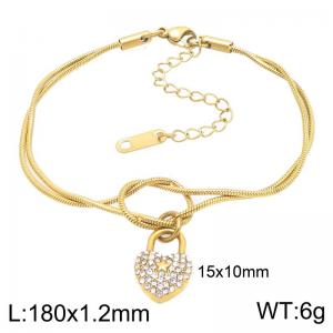 Stainless Steel Stone Bracelet - KB212698-Z